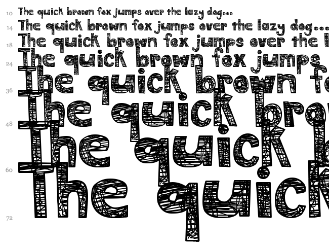 DJB Mess In My Head font waterfall